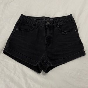 Women's Black Denim Shorts